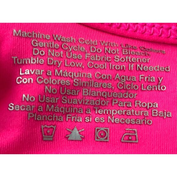 AVIA LINED RACERBACK SPORTS BRA, WOMENS, SMALL (30D/32BC/34A) HOT PINK MED MPACT - Picture 7 of 8